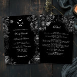 Gothic Black Monogram Moon Crest Wedding Details Invitation<br><div class="desc">Introducing the timeless allure of our Gothic Black Monogram Crest Wedding Details Invitation design, where elegance meets the ethereal. An enchanting touch of dark romance adorned with intricate botanical motifs, featuring black backgrounds embellished with lush peonies and delicate roses that exude a moody sophistication perfect for your special day. Offering...</div>