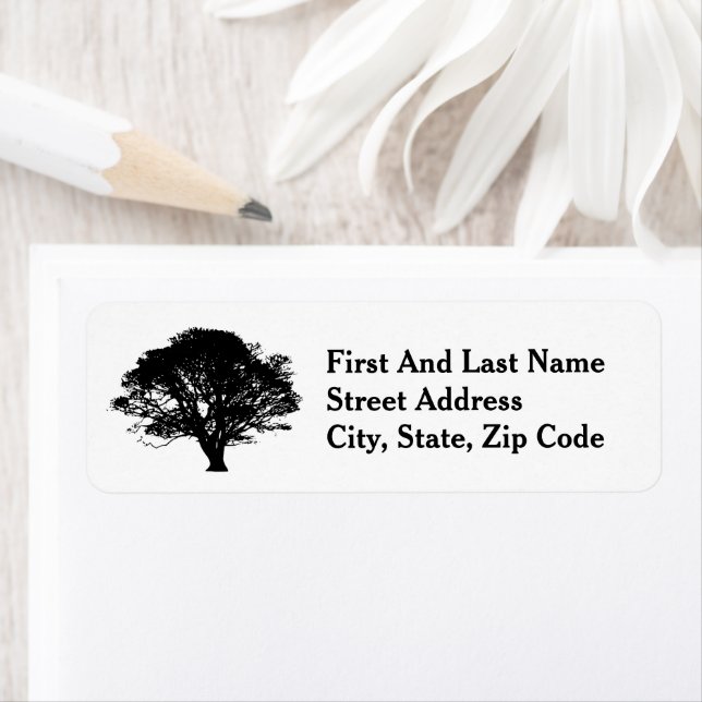 Gothic Black Oak Tree Silhouette Fine Art Drawing (Insitu)