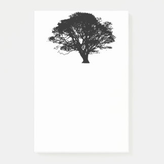 Gothic Black Oak Tree Silhouette Fine Art Drawing Post-it Notes