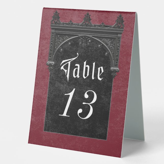 Gothic Black Raven & Black Arch Wine Wedding (Front)