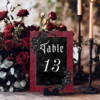Gothic Black Raven & Roses Wine Wedding