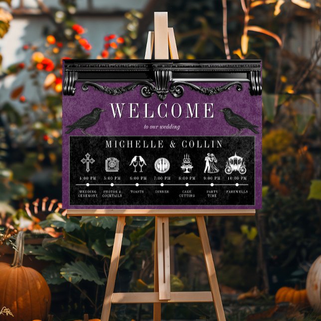 Gothic Black Ravens & Purple Order of Events Poster (Creator Uploaded)