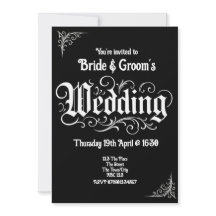 Gothic Black Rock Metal Wedding Personalized Names