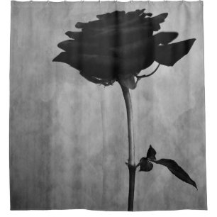 Gothic Black Rose Shower Curtain