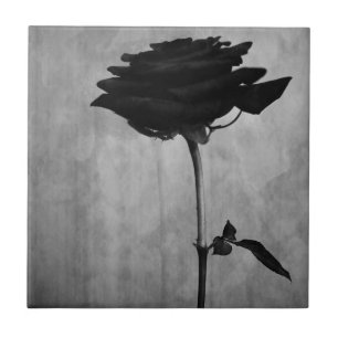 Gothic Black Rose Tile
