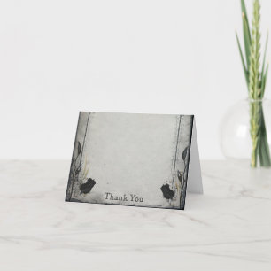 Gothic Black Rose Trellis Anniversary Thank You Card