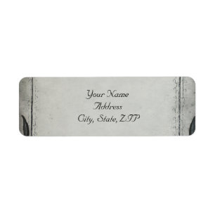 Gothic Black Rose Trellis Return Address