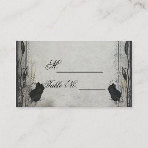 Gothic Black Rose Trellis Wedding Place Card