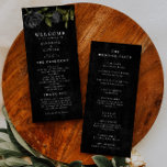 Gothic Black Rose Wedding Ceremony  Programme<br><div class="desc">Gothic wedding program featuring illustration of black roses. All the wedding ceremony information and the wedding party's name listed on this program. Perfect for a halloween wedding.</div>