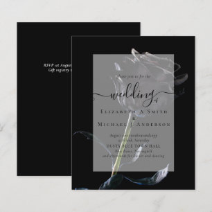 Gothic Black Roses Goth Wedding Invite