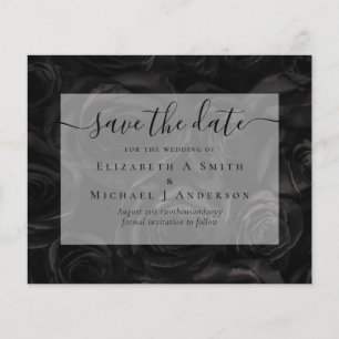 Gothic Black Roses Save The Date BUDGET Flyer