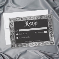 Gothic Black Silver Mediaeval Wedding