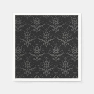 Gothic Black Wedding Halloween Paper Table Napkin