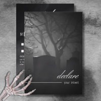 Gothic Black White Cemetery Until Death No Dinner