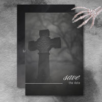 Gothic Black & White Cemetery Until Death Wedding