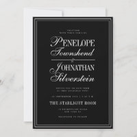 Gothic Black White Serif Script Names Wedding