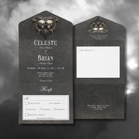 Gothic Black & White Skulls & Heart Dinner