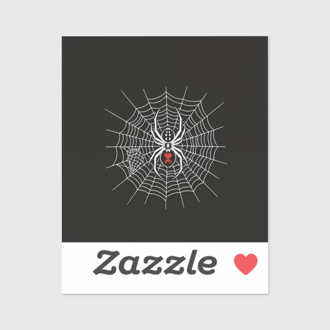 Gothic Black Widow Spider Heart Web Vintage Aesthe (Sheet)