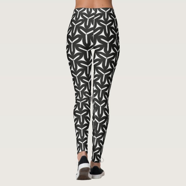 Gothic Blades Pattern Leggings (Back)