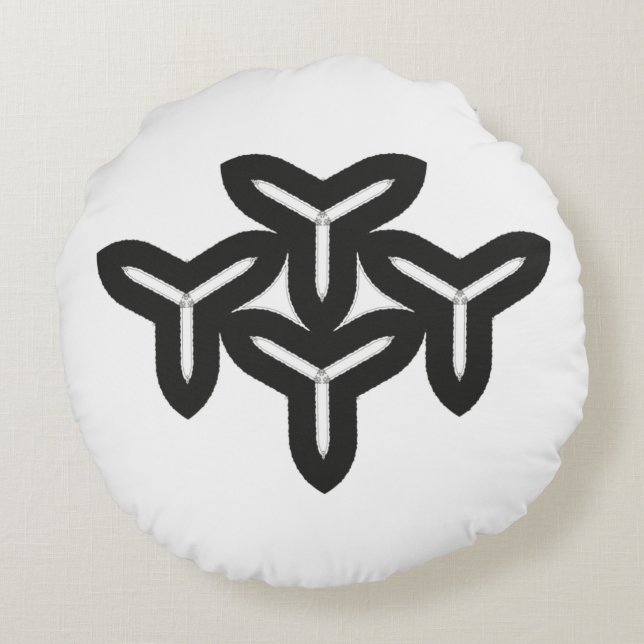 Gothic Blades Round Pillow (Back)