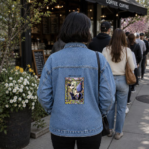 Gothic Blonde Fairy Art Nouveau Fantasy Elegance Denim Jacket
