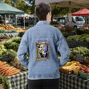 Gothic Blonde Fairy Art Nouveau Fantasy Elegance  Denim Jacket