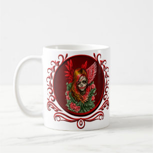 Gothic Blossom, the angel of roses. Coffee Mug