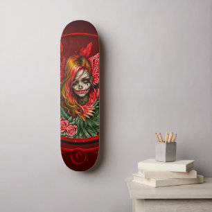 Gothic Blossom, the angel of roses. Skateboard