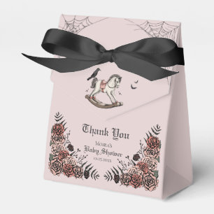 Gothic Blush Pink Halloween Baby Shower Favour Box