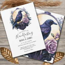 Gothic Boho Floral Raven & Rose Handfasting
