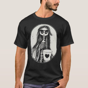 Gothic Boho Skeleton Women and Coffee Mug T-Shirt