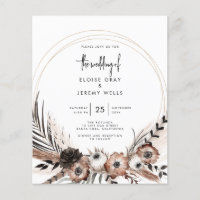 Gothic Boho Wedding Invitation