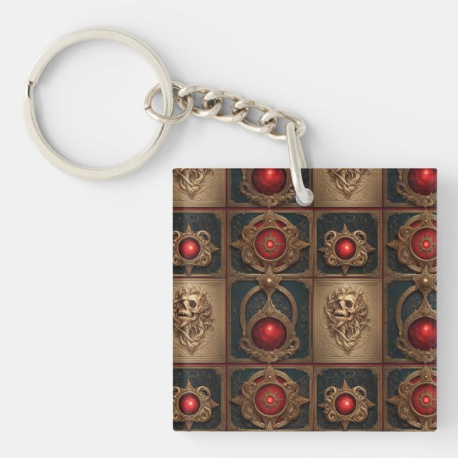Gothic Book Cover Key Ring (Front)