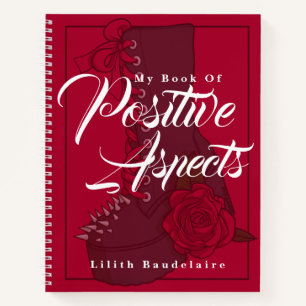 Gothic Boot Red Script Book of Positive Aspects