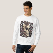 Gothic Botanical Skull Mushroom Moth Dark Cottagec
