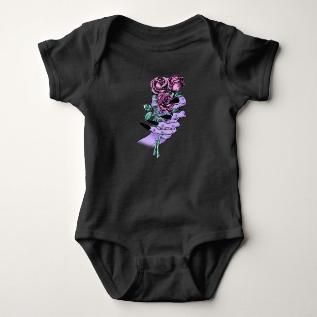 Gothic Bouquet Baby Bodysuit (Front)