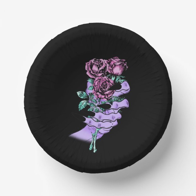 Gothic Bouquet Paper Bowls Plate (Front)