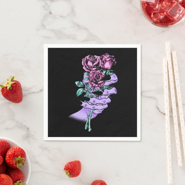 Gothic Bouquet Paper Napkins (Insitu)