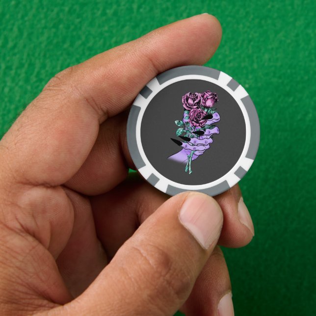 Gothic Bouquet Poker Chip (Hand)