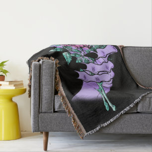Gothic Bouquet Throw Blanket