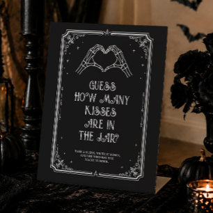 Gothic Bridal Shower Guess How Many Game Pedestal Sign