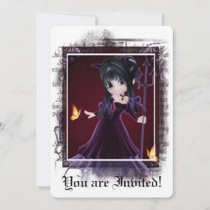 Gothic Bridal Shower Invitation Little Devil 6