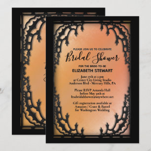 Gothic Bridal Shower Invitation Register Info