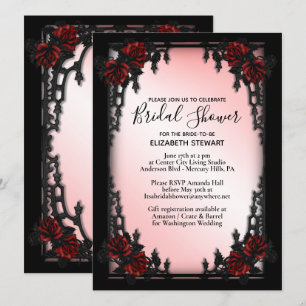 Gothic Bridal Shower Invitation Register Info