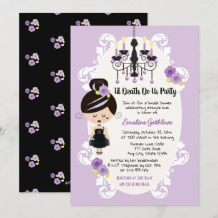 Gothic Bridal Shower Invitations Wedding Dress