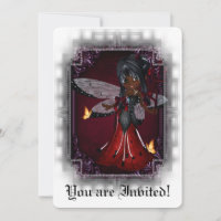 Gothic Bridal Shower Invite Little Devil Ladybug 4