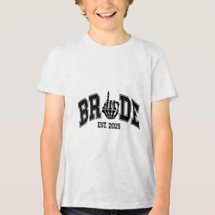 Gothic Bride Groom 2025 Spooky Halloween Couples M Tri-Blend Shirt