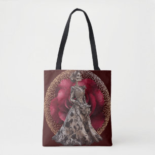 Gothic Bride in Crimson Red  Tote Bag