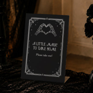 Gothic Bride or Die Bridal Shower Favour Pedestal Sign