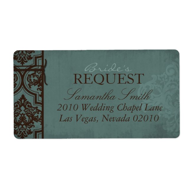 Gothic Bride Shipping Label (Front)